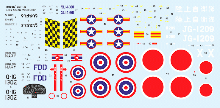 Roden 627 L-19/O-1 Bird Dog Asian Service 1/32 – imagen 2