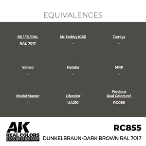 AK Interactive RC855 Dunkelbraun-Dark Brown RAL 7017 17 ml – immagine 3