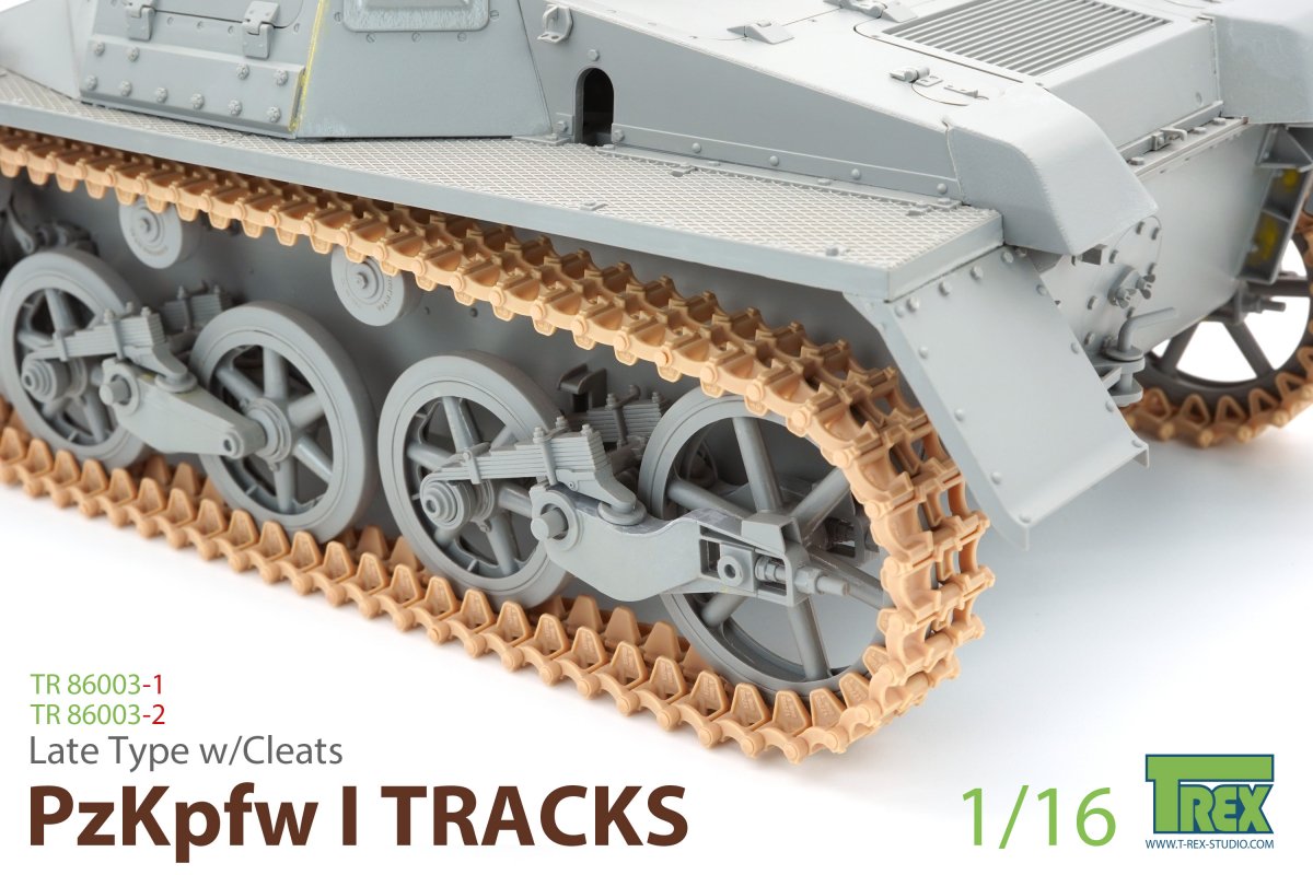 T-Rex Studio TR86003-1 PzKpfw I Tracks Late Type w/Cleats for Ausf.A only 1/16 – immagine 3