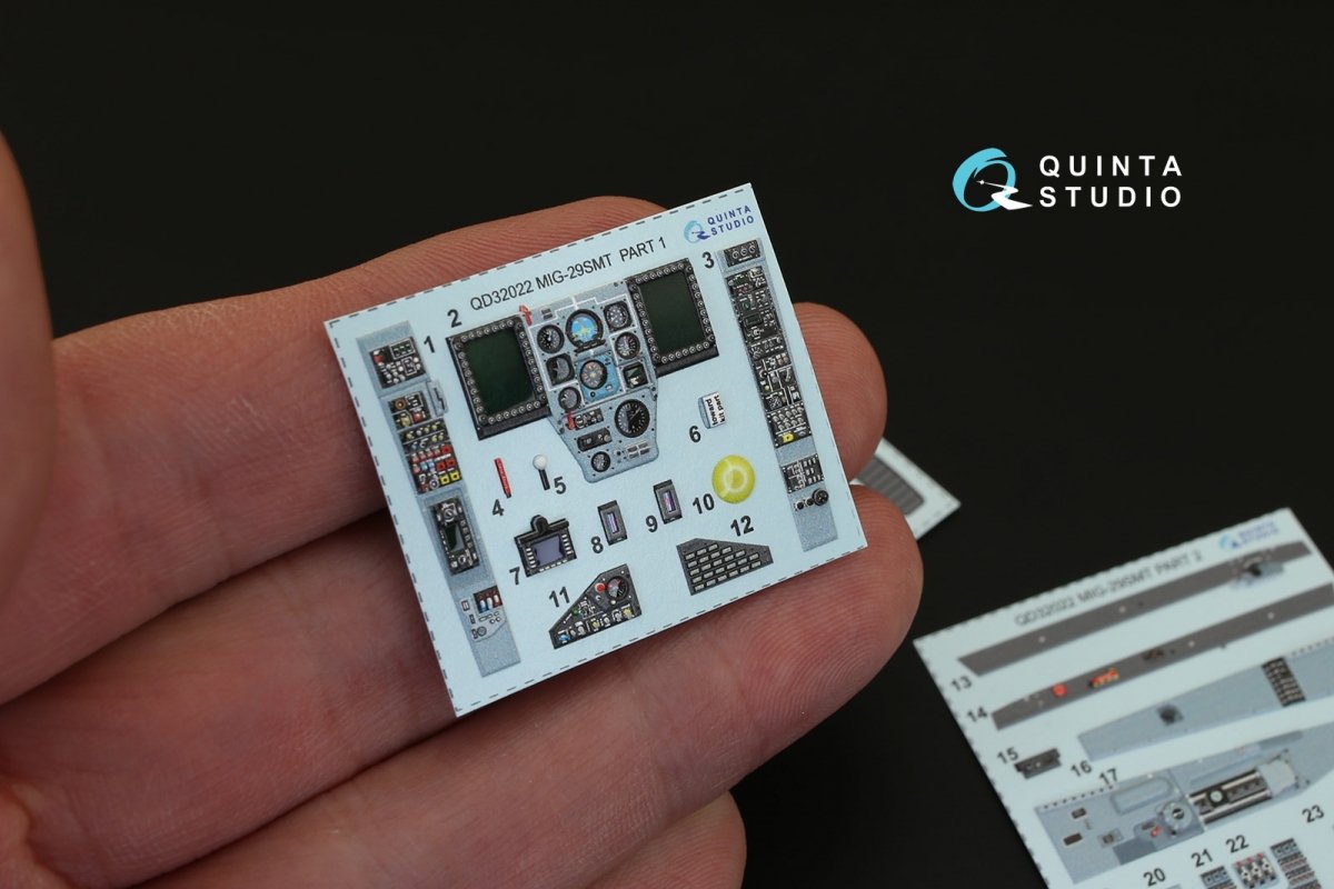 Quinta Studio QD32022 MiG-29SMT 3D-Printed &amp;amp; coloured Interior on decal paper (for Trumpeter kit) 1/32 – imagen 7