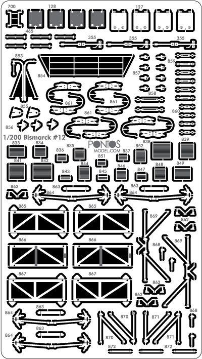 Pontos 23001F2 BISMARCK 1941 Detail Up Set Basic Ver.2 1/200 – zdjęcie 12