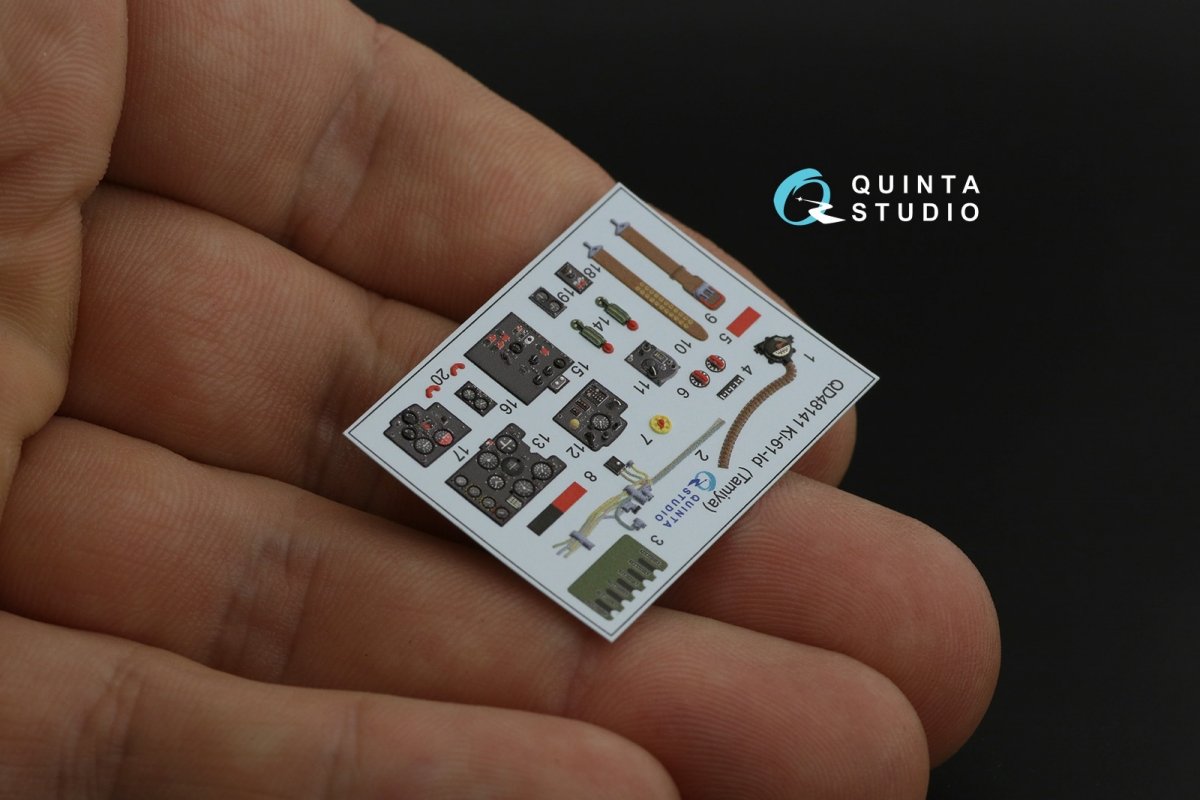Quinta Studio QD48141 Ki-61-Id 3D-Printed &amp;amp; coloured Interior on decal paper (Tamiya) 1/48 – imagen 7
