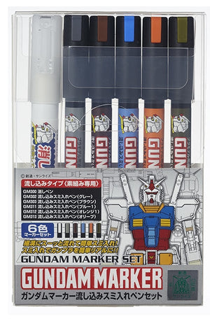 Gunze Sangyo GMS122 Gundam Pouring Inking Pen Set
