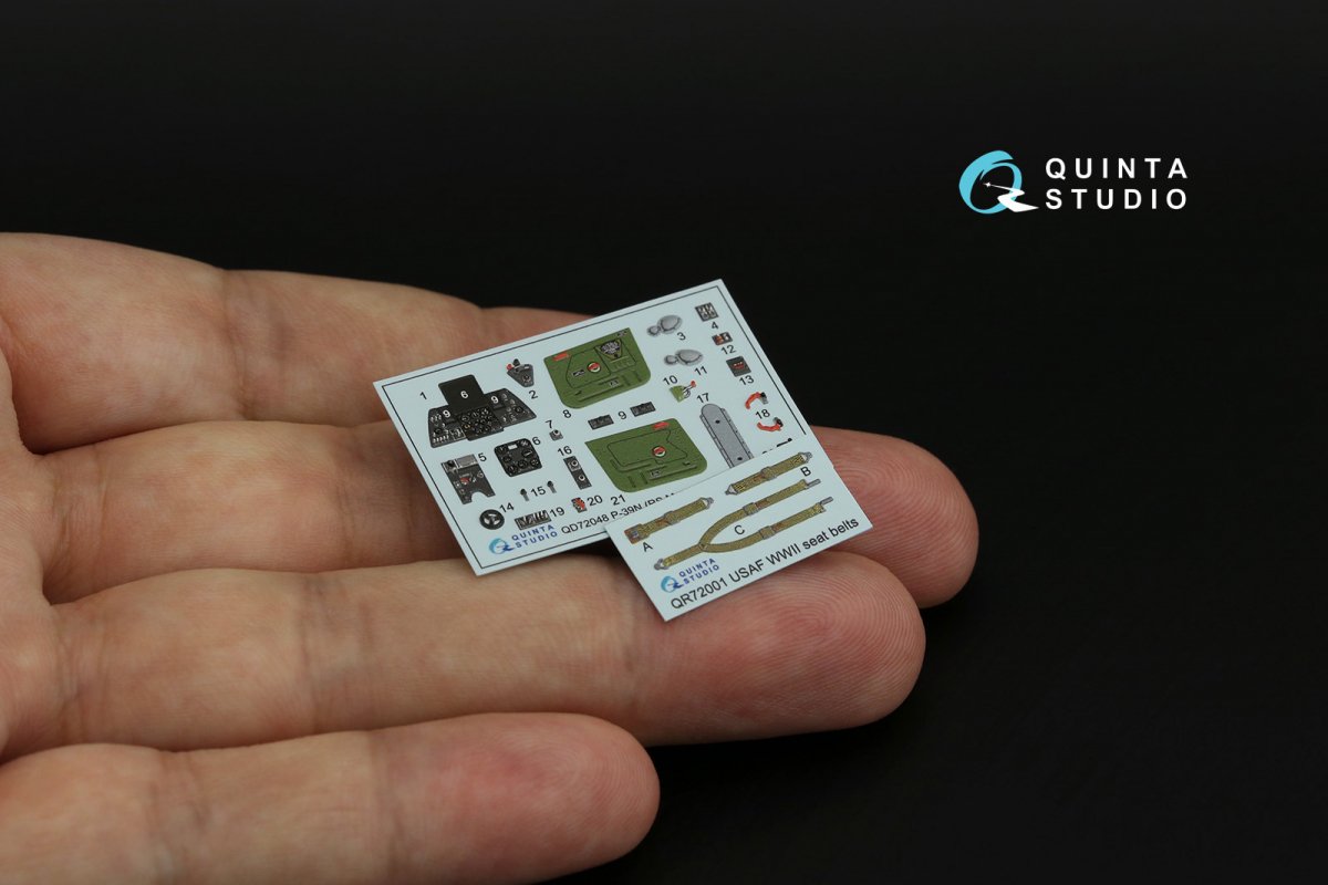 Quinta Studio QD72048 P-39N 3D-Printed &amp;amp; coloured Interior on decal paper (RS Models) 1/72 – Bild 2