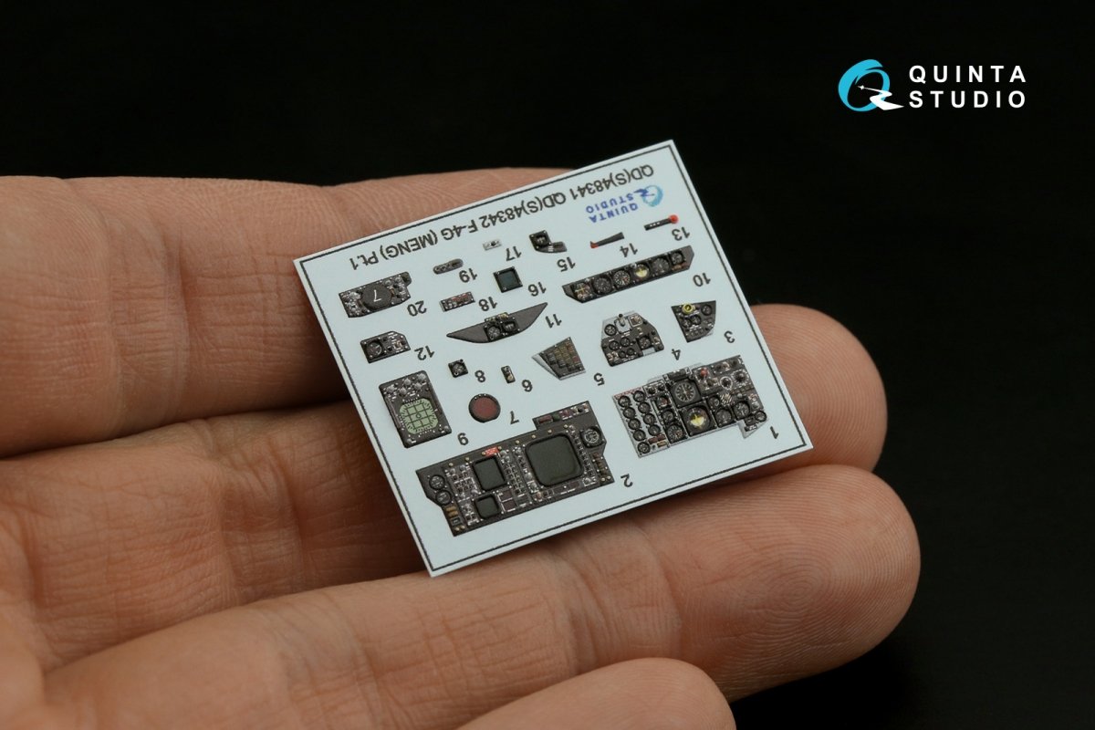 Quinta Studio QDS-48341 F-4G early 3D-Printed &amp;amp; coloured Interior on decal paper (Meng) (Small version) 1/48 – Bild 12