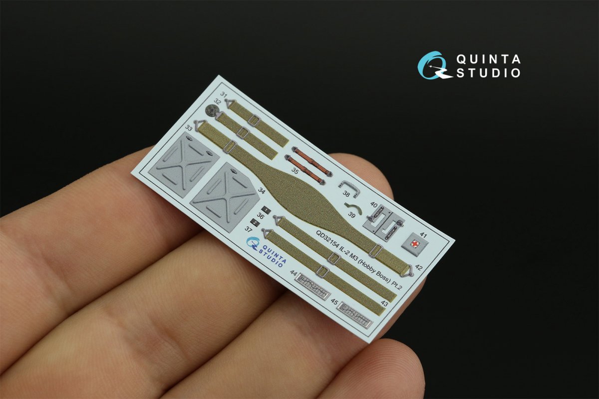 Quinta Studio QD32154 IL-2M3 3D-Printed &amp;amp; coloured Interior on decal paper (Hobby Boss) 1/32 – imagen 4