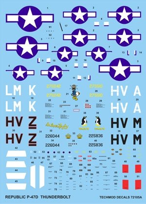 Techmod 72105 - Republic P-47D Thunderbolt 1/72