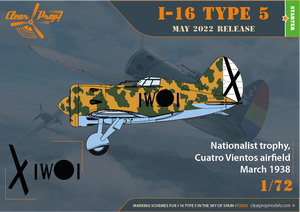 Clear Prop! CP72023 I-16 Type 5 In the sky of Spain STARTER KIT 1/72 – zdjęcie 4