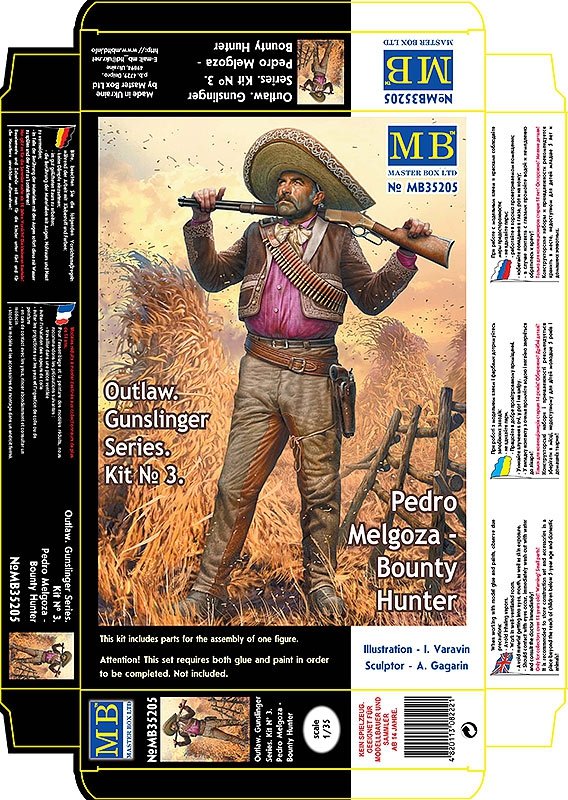 Master Box 35205 Outlaw. Gunslinger n° 3 : Pedro Melgoza, chasseur de primes, échelle 1/35 – image 2
