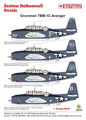 Techmod 32016 - Grumman TBM-1C Avenger 1/32 – imagen 2