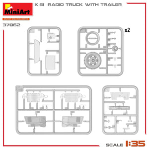 Miniart 37062 K-51 RADIO TRUCK WITH TRAILER 1/35 – imagen 10