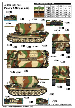 Trumpeter 09531 Flakpanther w/8.8cm Flak 36/37 1/35 – immagine 3