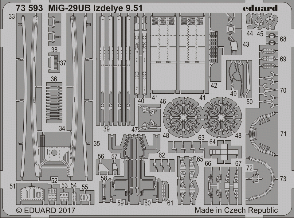 Eduard 73593 MiG-29UB Izdelye 9.51 TRUMPETER 1/72 – immagine 2
