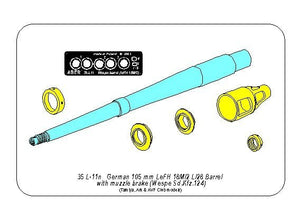 Aber 35L-011N Lufa 105mm LeFH 18M/2 L/28 do niemieckie haubicy &amp;#39;Wespe&amp;quot; 1/35 – zdjęcie 3