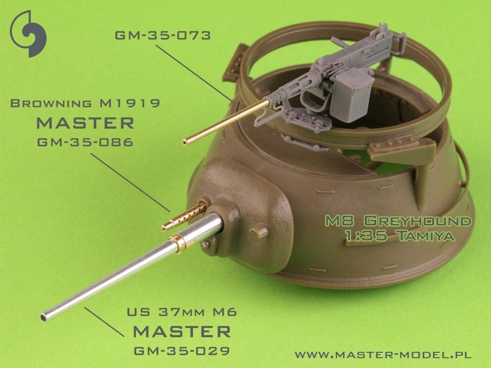 Master GM-35-073 Browning M2HB .50 cal (12,7mm) - do montażu na pierścieniu M49 (karetka D40721 / kołyska D40733 / skrzynka D40731 lub D90078) 1/35 – imagen 3
