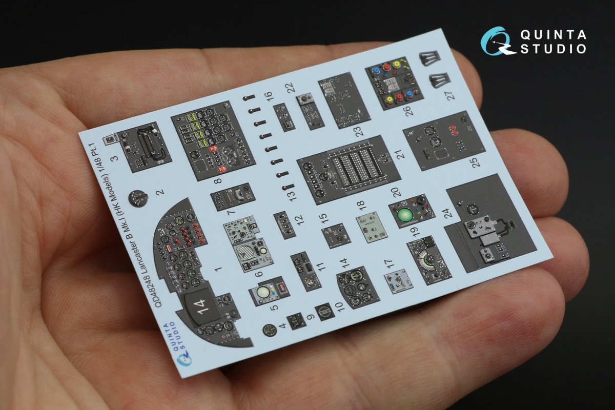 Quinta Studio QD48248 Lancaster B Mk.I 3D-Printed &amp;amp; coloured Interior on decal paper (HK Models) 1/48 – imagen 13