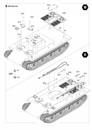 Modelcollect UA35010 WWII German E60 ausf.D 12.8cm tank with side armor late type 1/35 – imagen 8