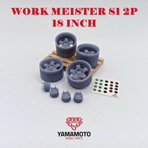 Yamamoto Model Parts YMPRIM6 Work Meister S1 2P 18&amp;quot; 5 Nuts 1/24