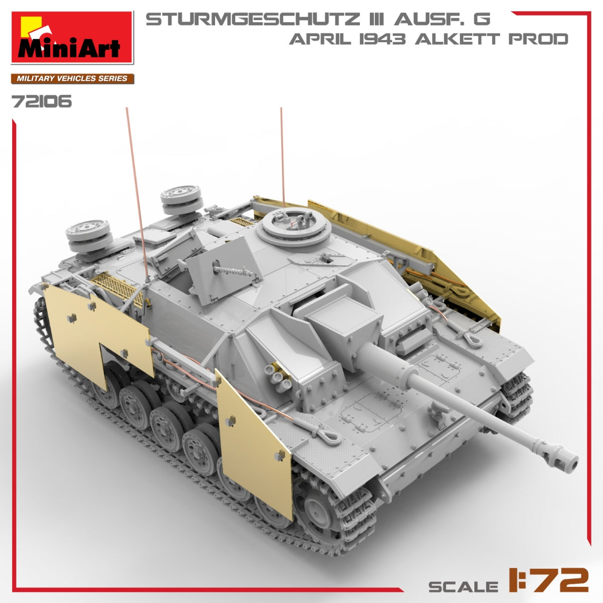 MiniArt 72106 STURMGESCHUTZ III AUSF. G, APRIL 1943 ALKETT PROD. 1/72 – imagen 9