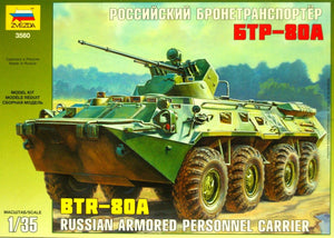 Zvezda 3560 Russian BTR-80A Personnel Carrier 1/35