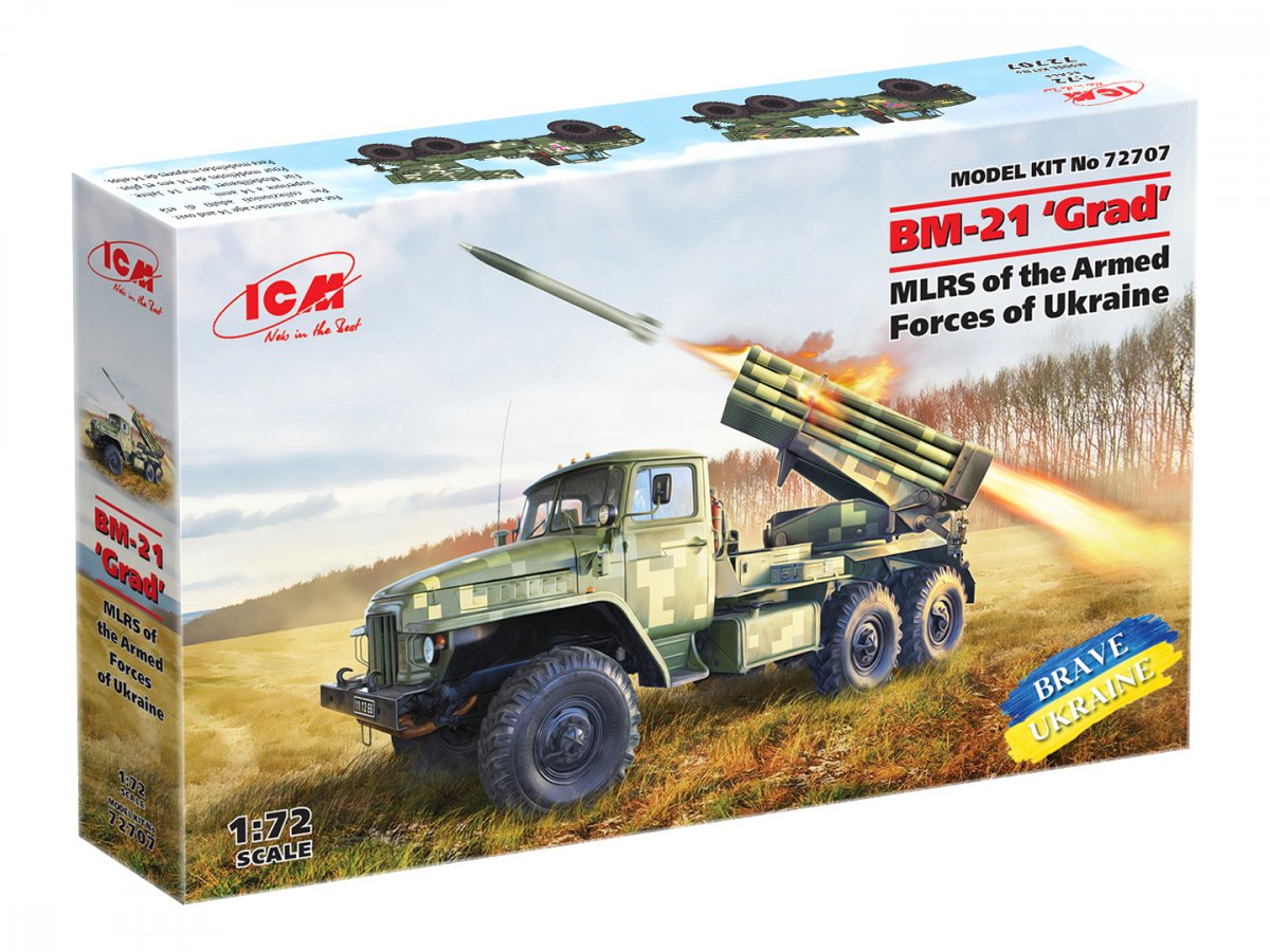 ICM 72707 BM-21 Grad MLRS of the Armed Forces of Ukraine 1/72 – zdjęcie 2