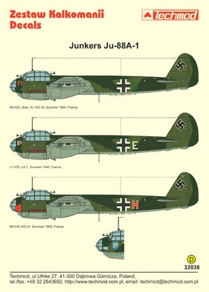 Techmod 32038 - Junkers Ju 88A-1 1/32 – image 2