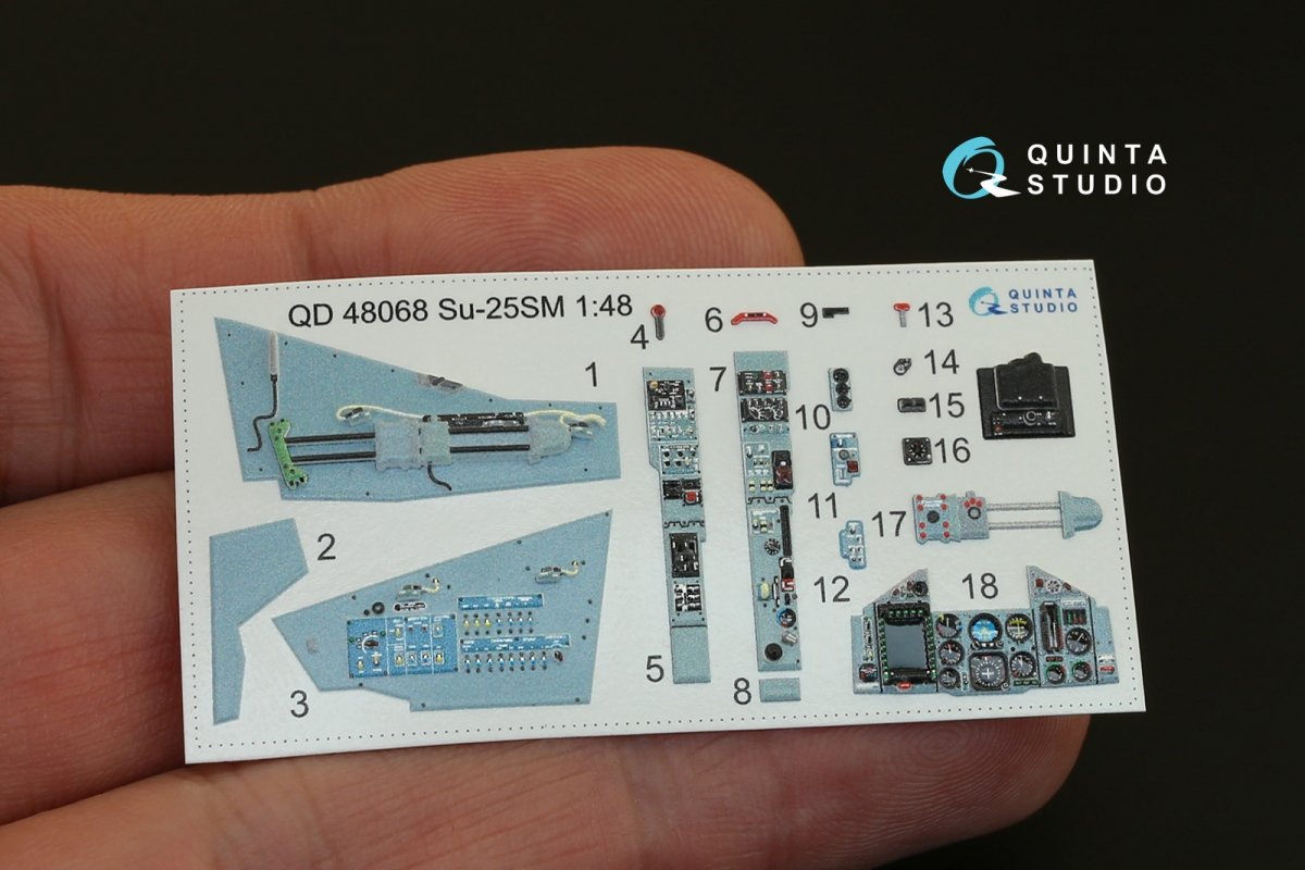 Quinta Studio QD48068 Su-25SM 3D-Printed &amp;amp; coloured Interior on decal paper (for KP kit) 1/48 – zdjęcie 3