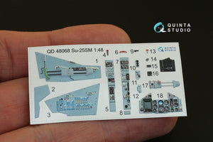 Quinta Studio QD48068 Su-25SM 3D-Printed &amp;amp; coloured Interior on decal paper (for KP kit) 1/48 – zdjęcie 3