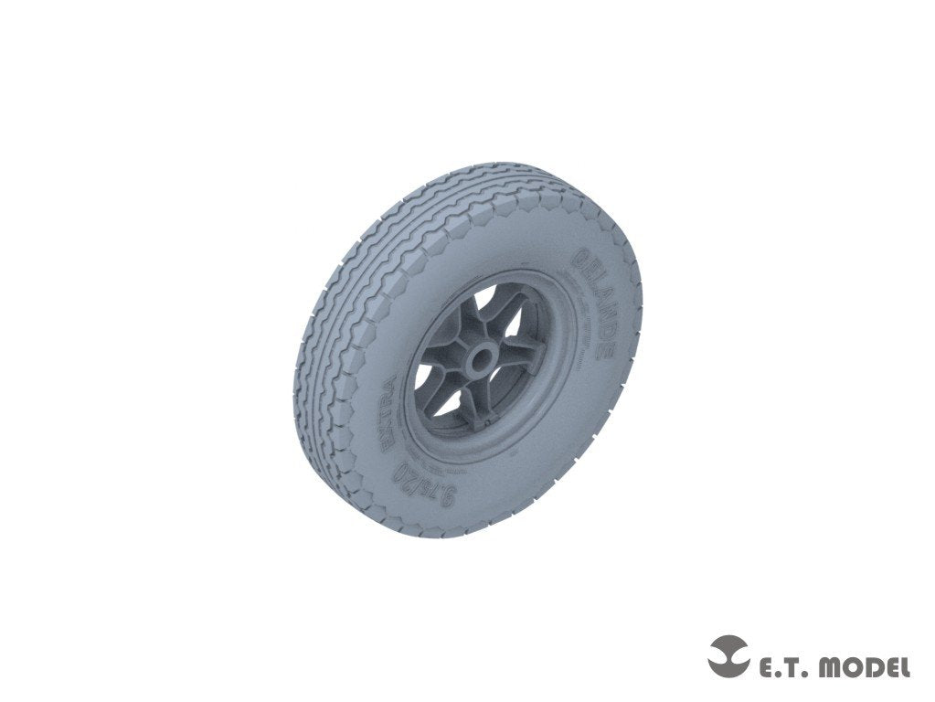 E.T. Model P35-134 WWII German Sd.Kfz.7(8t) Sagged Front Wheels &amp;amp; Spare Wheel Type.3 for Dragon / Trumpeter kit 1/35 – imagen 3