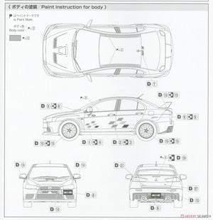 Aoshima 05987 CZ4A Lancer Evolution X &amp;#39;07 1/24 – imagen 10
