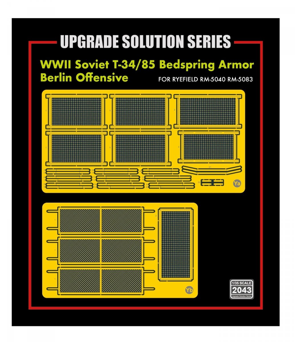 Rye Field Model 2043 T-34/85 Bedspring Armor (Berlin Offensive) for 5083 1/35 – immagine 2