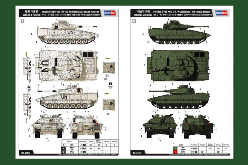 Hobby Boss 82475 Swedish CV90-40C IFV /W Additional All-round Armour 1/35 – zdjęcie 3