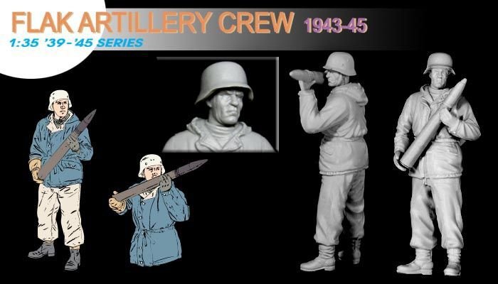 Dragon 6275 Flak Artillery Crew(Winter1943-45) 1/35 – imagen 6