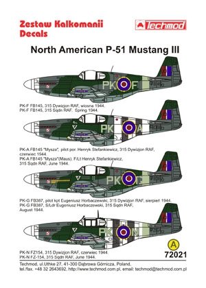 Techmod 72021 - North American P-51 Mustang III 1/72 – immagine 2