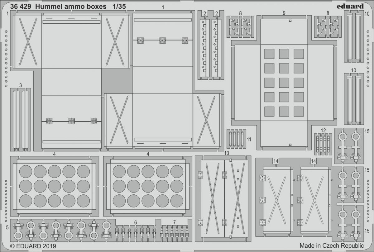 Boîtes de munitions Hummel Eduard 36429 1/35 TAMIYA