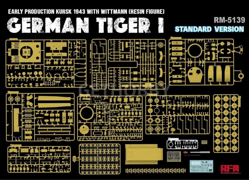 Rye Field Model 5139 Tiger I Early Production Wittmann Kursk 1943 Standart Version 1/35 – imagen 3