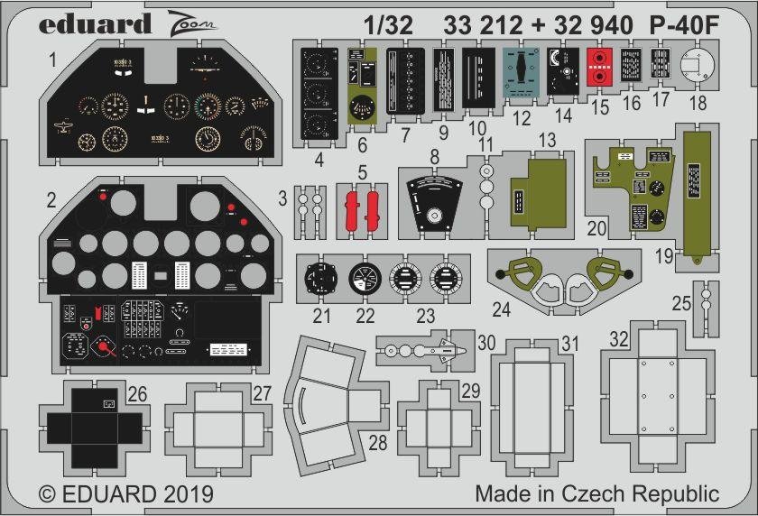 Eduard BIG3398 P-40F 1/32 TRUMPETER – zdjęcie 4