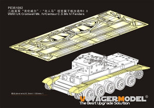 Voyager Model PE351092 WWII UK Cromwell Mk. IV/Centaur CSMk IV Fenders for Tamiya 1/35