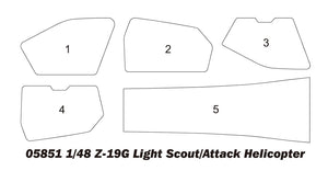 Trumpeter 05851 Z-19G Light Scout/Attack Helicopter 1/48