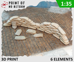 Point of no Return 3524052 Worki z piaskiem (stanowisko KM typ 1) / Sandbags (MG Firing post - type 1) 1/35 – imagen 2
