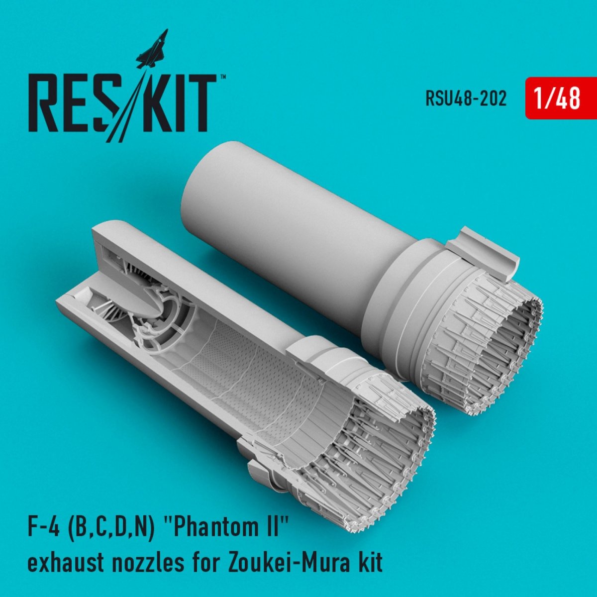 RESKIT RSU48-0202 F-4 (B,C,D,N) BUSES D'ÉCHAPPEMENT "PHANTOM II" POUR KIT ZOUKEI-MURA 1/48