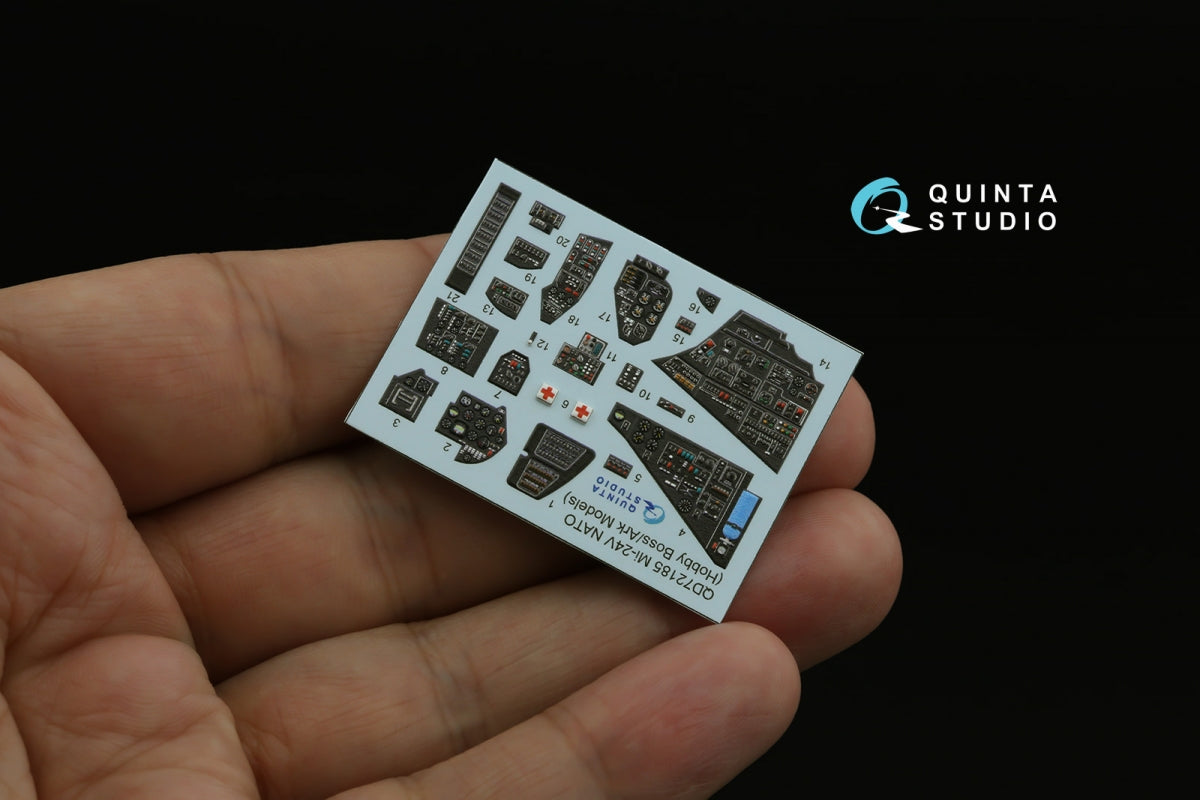 Quinta Studio QD+72185 Mi-24V NATO 3D-Printed &amp;amp; coloured Interior on decal paper (Hobby Boss/ARK Models) (with 3D-printed resin parts) 1/72 – imagen 5