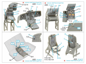 Quinta Studio QD48430 Westland Sea King HAS.5 3D-Printed &amp;amp; coloured Interior on decal paper (Airfix) 1/48 – imagen 2