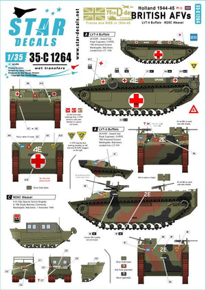 Star Decals 35-C1264 British AFVs in Holland 1944-45 # 2 1/35