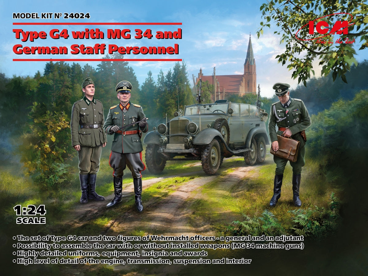 ICM 24024 Type G4 with MG 34 and German Staff Personnel 1/24 – imagen 2