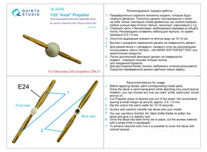 Quinta Studio QL32008 Wooden Propellers Axial (Wingnut Wings) 1/32 – immagine 8