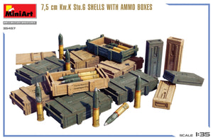 MiniArt 35457 7,5 cm Kw.K Stu.G SHELLS WITH AMMO BOXES 1/35 – imagen 2