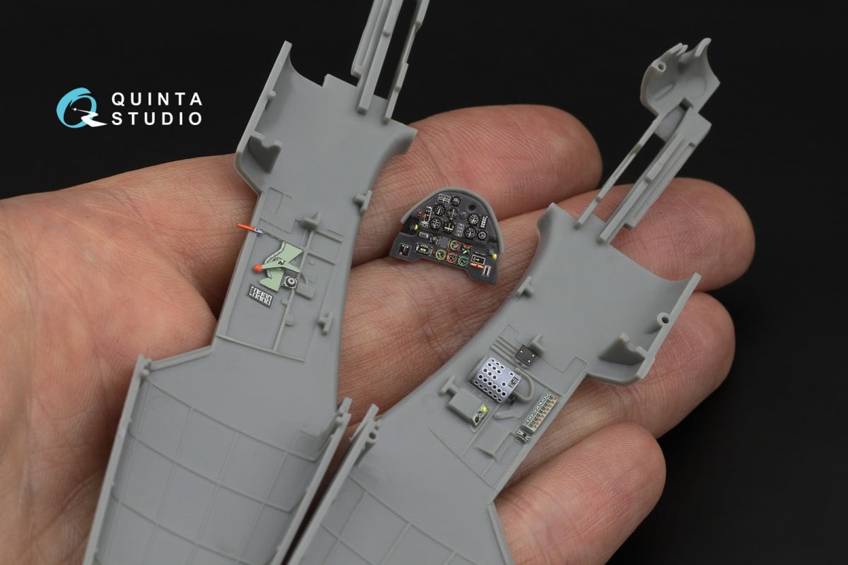 Quinta Studio QD48532 Bf 109E-3/4 3D-Printed &amp;amp; coloured Interior on decal paper (HobbyBoss) 1/48 – immagine 7