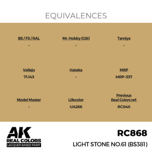 AK Interactive RC868 Light Stone n° 61 (BS381) 17 ml – image 3