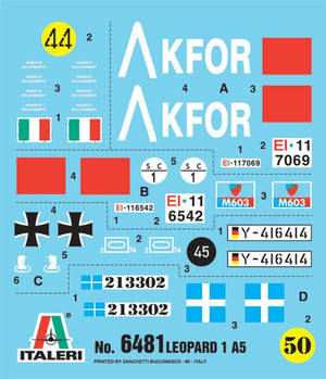 Italeri 6481 LEOPARD 1 A5 1/35 – imagen 12